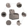 Sillón reclinable eléctrico tela gris taupé by , Armchairs - Ref: Foro24-3204352, Price: 239,02 €, Discount: %