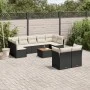 Set de sofás de jardín 10 pzas cojines ratán sintético negro by , Garden sets - Ref: Foro24-3256140, Price: 578,46 €, Discoun...