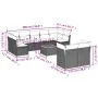Gartensofa-Set, 10-teilig, mit schwarzen Kissen und synthetischem Rattan. von , Gartensets - Ref: Foro24-3256140, Preis: 578,...
