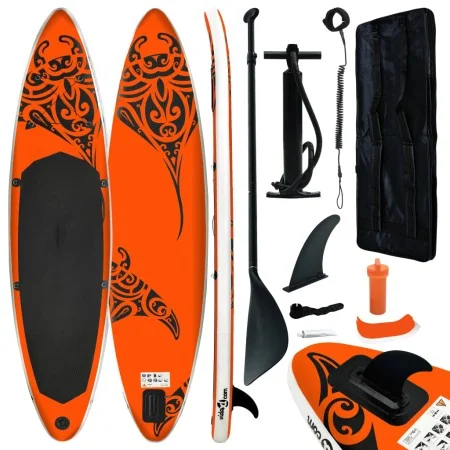 Orange inflatable paddle surf board set 305x76x15 cm by vidaXL, Paddleboards - Ref: Foro24-92743, Price: 261,48 €, Discount: %
