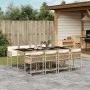 Garten-Essgruppe 9-teilig mit Kissen aus synthetischem Rattan in Beige. von , Gartensets - Ref: Foro24-3211462, Preis: 571,76...