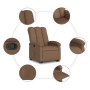 Sillón reclinable elevable de tela marrón by , Armchairs - Ref: Foro24-3204096, Price: 256,50 €, Discount: %