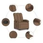 Verstellbarer Stoff-Liegesessel in Braun von , Sessel - Ref: Foro24-3204096, Preis: 273,94 €, Rabatt: %
