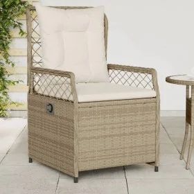 Garten-Liegestühle 2 Stück aus synthetischem Rattan in Beige. von , Gartenstühle - Ref: Foro24-368665, Preis: 212,42 €, Rabat...