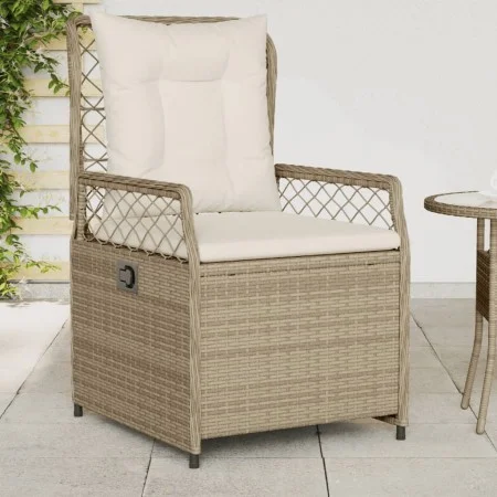 Garten-Liegestühle 2 Stück aus synthetischem Rattan in Beige. von , Gartenstühle - Ref: Foro24-368665, Preis: 212,42 €, Rabat...