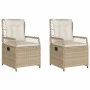 Garten-Liegestühle 2 Stück aus synthetischem Rattan in Beige. von , Gartenstühle - Ref: Foro24-368665, Preis: 212,42 €, Rabat...