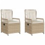 Garten-Liegestühle 2 Stück aus synthetischem Rattan in Beige. von , Gartenstühle - Ref: Foro24-368665, Preis: 201,69 €, Rabat...