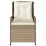 Sillones reclinables de jardín 2 uds ratán sintético beige by , Garden chairs - Ref: Foro24-368665, Price: 212,42 €, Discount: %