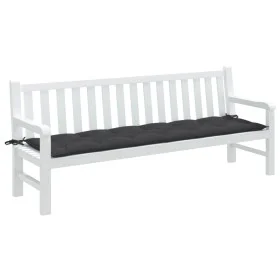 Sitzkissen für Gartenbank, grauer Anthrazit-Melange-Stoff, 200x50x7 cm. von , Kissen für Stühle und Sofas - Ref: Foro24-40025...