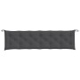 Sitzkissen für Gartenbank, grauer Anthrazit-Melange-Stoff, 200x50x7 cm. von , Kissen für Stühle und Sofas - Ref: Foro24-40025...
