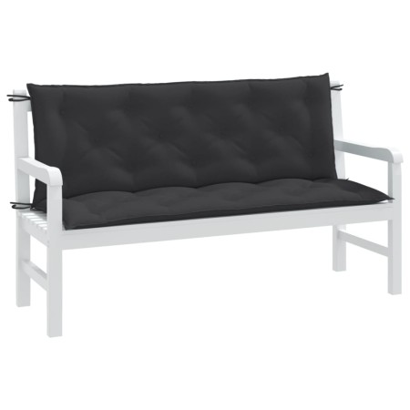 Cojines banco jardín 2 uds tela antracita melange 150x50x7 cm by , Cushions for chairs and sofas - Ref: Foro24-4002607, Price...