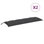 Cojines banco jardín 2 uds tela antracita melange 150x50x7 cm by , Cushions for chairs and sofas - Ref: Foro24-4002607, Price...