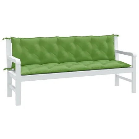 Cojines para banco jardín 2 uds tela verde melange 180x50x7 cm by , Cushions for chairs and sofas - Ref: Foro24-4002624, Pric...