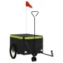 Remolque para bicicleta hierro negro y verde 45 kg by , Bicycle trailers - Ref: Foro24-94116, Price: 118,92 €, Discount: %