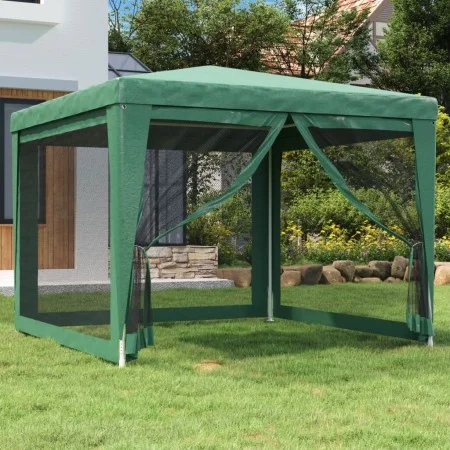 Partyzelt mit 4 grünen HDPE-Netzwänden 3x3 m. von , Zelte und Pavillons - Ref: Foro24-319228, Preis: 87,18 €, Rabatt: %