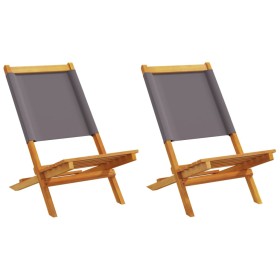 Sillas de jardín 2 uds madera maciza acacia y tela antracita de , Sillas de jardín - Ref: Foro24-367691, Precio: 112,49 €, De...