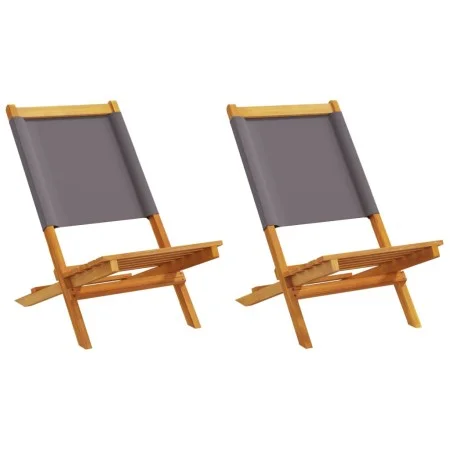 Sillas de jardín 2 uds madera maciza acacia y tela antracita von , Gartenstühle - Ref: Foro24-367691, Preis: 110,34 €, Rabatt: %