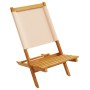 Sillas de jardín 2 uds madera maciza acacia y tela beige by , Garden chairs - Ref: Foro24-367693, Price: 110,58 €, Discount: %