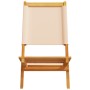 Sillas de jardín 2 uds madera maciza acacia y tela beige by , Garden chairs - Ref: Foro24-367693, Price: 110,58 €, Discount: %