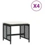 Taburetes de jardín con cojines 4 uds ratán PE negro 41x41x36cm von , Hocker für den Außenbereich - Ref: Foro24-365048, Preis...