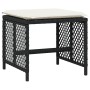 Taburetes de jardín con cojines 4 uds ratán PE negro 41x41x36cm by , Outdoor ottomans - Ref: Foro24-365048, Price: 97,54 €, D...