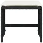 Taburetes de jardín con cojines 4 uds ratán PE negro 41x41x36cm von , Hocker für den Außenbereich - Ref: Foro24-365048, Preis...