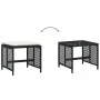 Taburetes de jardín con cojines 4 uds ratán PE negro 41x41x36cm von , Hocker für den Außenbereich - Ref: Foro24-365048, Preis...