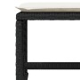 Taburetes de jardín con cojines 4 uds ratán PE negro 41x41x36cm by , Outdoor ottomans - Ref: Foro24-365048, Price: 97,54 €, D...
