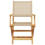 Set de comedor de jardín 7 pzas ratán PE madera maciza beige by , Garden sets - Ref: Foro24-3281708, Price: 542,47 €, Discoun...