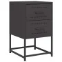 Mesita de noche acero negra 36x39x60,5 cm by , Nightstands - Ref: Foro24-846458, Price: 68,01 €, Discount: %