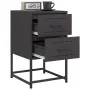 Mesita de noche acero negra 36x39x60,5 cm by , Nightstands - Ref: Foro24-846458, Price: 68,01 €, Discount: %