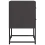 Mesita de noche acero negra 36x39x60,5 cm by , Nightstands - Ref: Foro24-846458, Price: 68,01 €, Discount: %