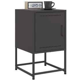 Mesitas de noche 2 uds acero negra 36x39x60,5 cm by , Nightstands - Ref: Foro24-846447, Price: 65,70 €, Discount: %