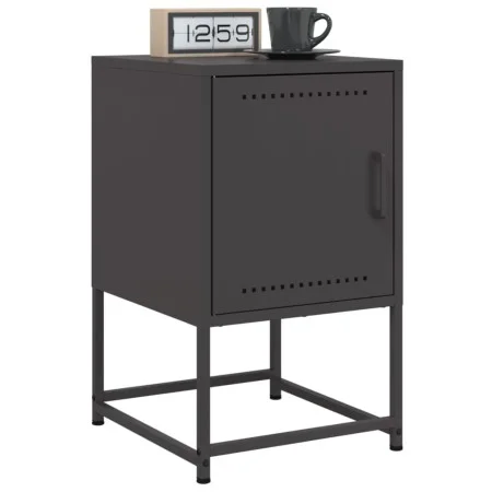 Mesitas de noche 2 uds acero negra 36x39x60,5 cm de , Mesitas de noche - Ref: Foro24-846447, Precio: 65,69 €, Descuento: %