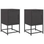 Mesitas de noche 2 uds acero negra 36x39x60,5 cm de , Mesitas de noche - Ref: Foro24-846447, Precio: 65,69 €, Descuento: %