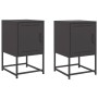 Nachttische 2 Stück, Schwarz, aus Stahl, 36x39x60,5 cm. von , Nachttische - Ref: Foro24-846447, Preis: 66,30 €, Rabatt: %
