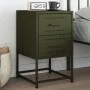 Mesita de noche acero verde oliva 36x39x60,5 cm de , Mesitas de noche - Ref: Foro24-846466, Precio: 70,85 €, Descuento: %
