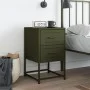 Nachttisch aus olivgrünem Stahl, 36x39x60,5 cm. von , Nachttische - Ref: Foro24-846466, Preis: 70,85 €, Rabatt: %
