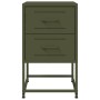 Nachttisch aus olivgrünem Stahl, 36x39x60,5 cm. von , Nachttische - Ref: Foro24-846466, Preis: 71,80 €, Rabatt: %