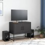 Schwarzer TV-Schrank aus Stahl, 68,5x39x60,5 cm. von , TV-Möbel - Ref: Foro24-846470, Preis: 55,13 €, Rabatt: %