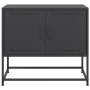 Mueble para TV de acero negro 68,5x39x60,5 cm de , Muebles TV - Ref: Foro24-846470, Precio: 54,61 €, Descuento: %