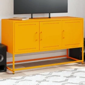 Fernsehmöbel aus senfgelbem Stahl, 100,5x39x60,5 cm. von , TV-Möbel - Ref: Foro24-846479, Preis: 102,67 €, Rabatt: %