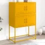 Aparador de acero amarillo mostaza 68,5x38,5x107 cm by , Sideboards - Ref: Foro24-846485, Price: 119,34 €, Discount: %