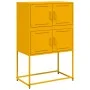 Aparador de acero amarillo mostaza 68,5x38,5x107 cm by , Sideboards - Ref: Foro24-846485, Price: 119,34 €, Discount: %