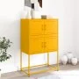 Aparador de acero amarillo mostaza 68,5x38,5x107 cm by , Sideboards - Ref: Foro24-846485, Price: 119,34 €, Discount: %