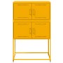 Aparador de acero amarillo mostaza 68,5x38,5x107 cm de , Aparadores - Ref: Foro24-846485, Precio: 124,63 €, Descuento: %