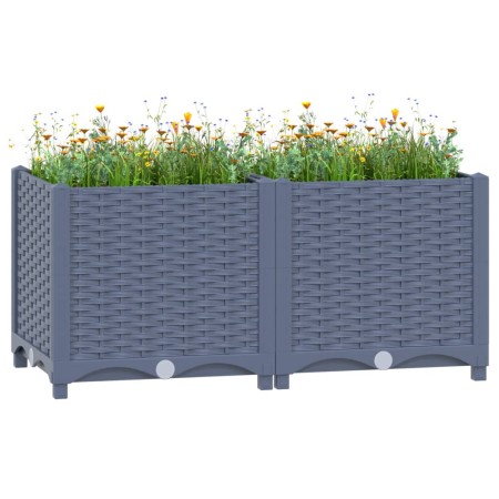 Blumenbeet aus Polypropylen 80x40x38 cm von vidaXL, Töpfe und Pflanzgefäße - Ref: Foro24-310402, Preis: 47,53 €, Rabatt: %