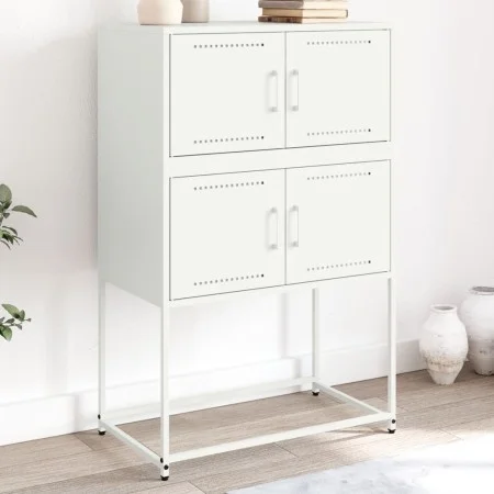 Weißer Stahlschrank 68,5x38,5x107 cm von , Sideboards - Ref: Foro24-846487, Preis: 81,72 €, Rabatt: %