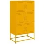 Aparador de acero amarillo mostaza 68,5x38,5x123,5 cm by , Sideboards - Ref: Foro24-846491, Price: 111,17 €, Discount: %