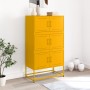 Aparador de acero amarillo mostaza 68,5x38,5x123,5 cm by , Sideboards - Ref: Foro24-846491, Price: 113,95 €, Discount: %